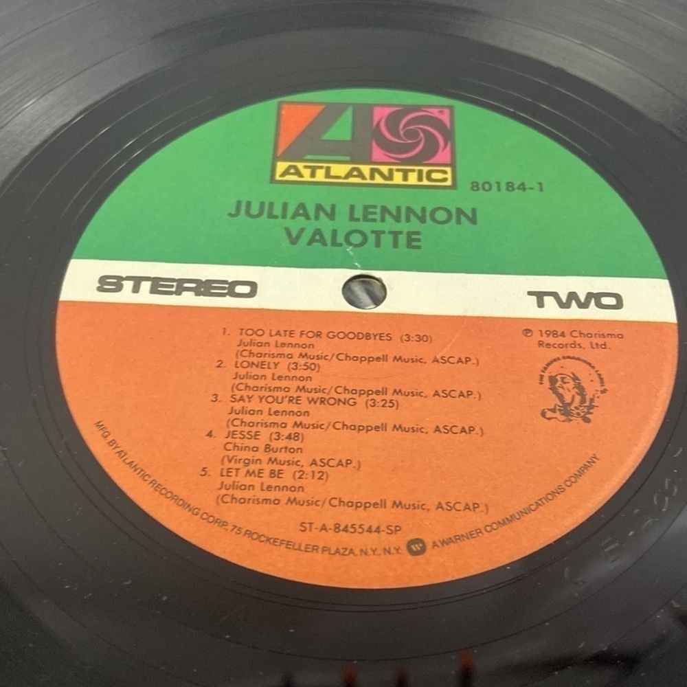 Julian Lennon Valotte 1984 Vinyl Record LP - Picture 6 of 9